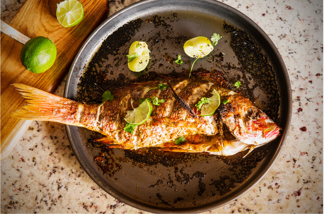 Fish and Beets: Pan-Fried Snapper with Roasted Beets and Citrus Vinaigrette