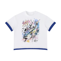 Unisex Boxy Color Block T-Shirt