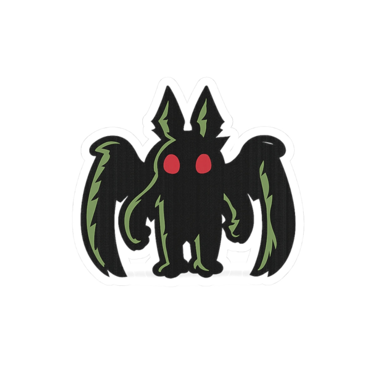 Red-Eyed Mothman Sticker Kiss Cut Sticker Red-Eyed Cryptid Laptop Decal
