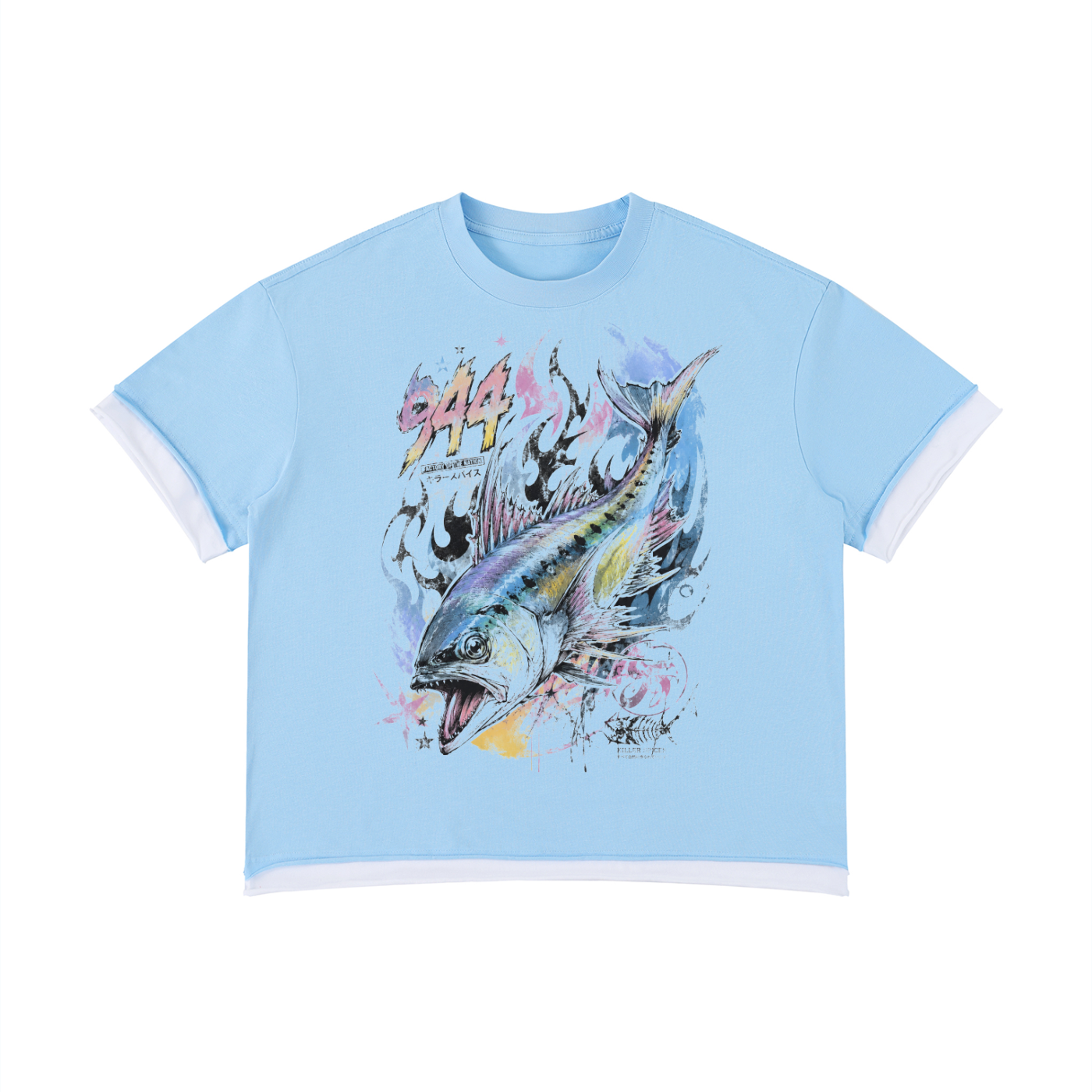 Unisex Boxy Color Block T-Shirt