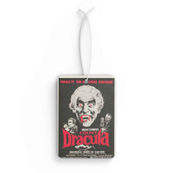 Dracula Poster Car Air Freshener — Retro Horror Vampire Scented Ornament
