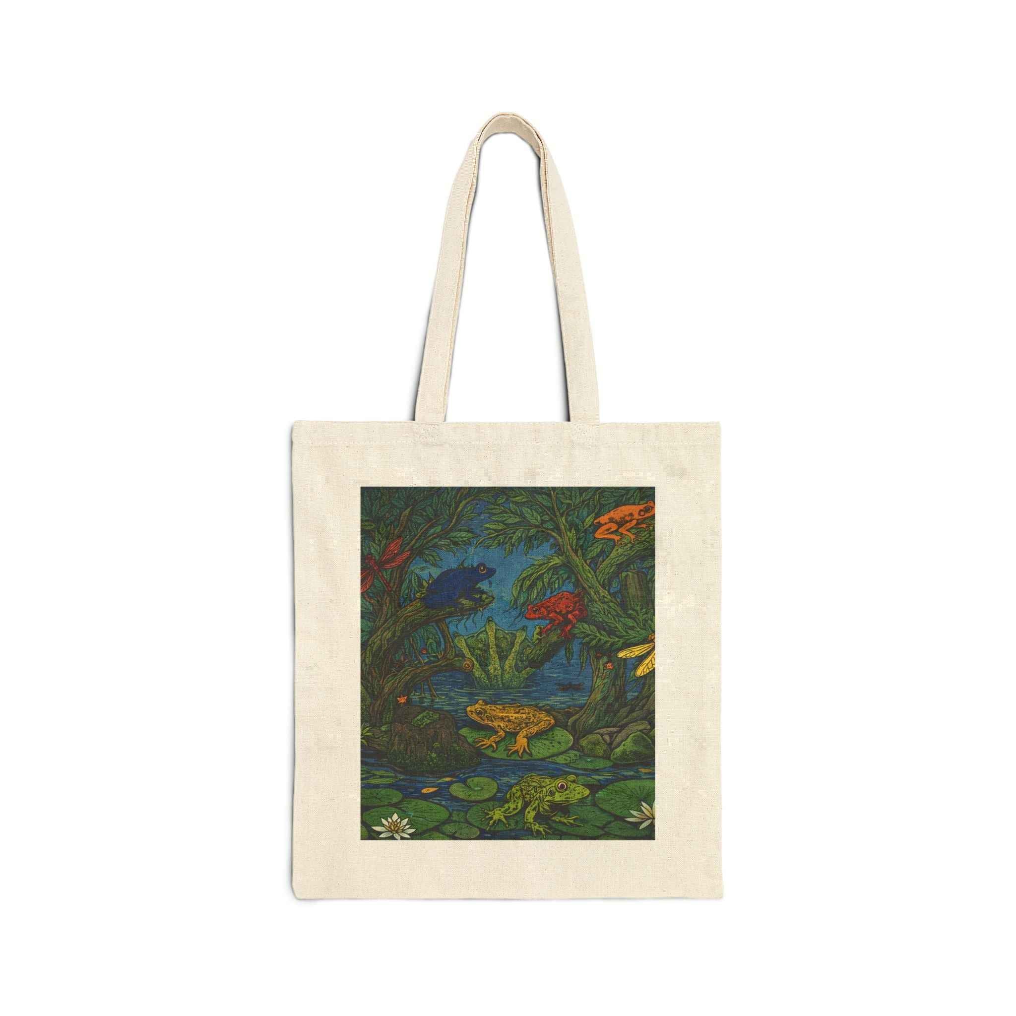 "The Frog" Cotton Canvas Tote Bag