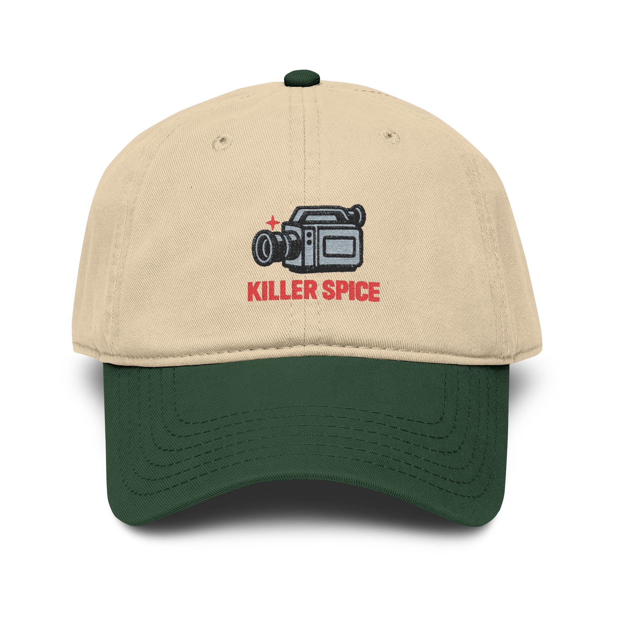 Vintage Camcorder Embroidered Cap - "Killer Spice" Retro Film Crew Hat
