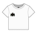 Mothman Embroidered Crop Top Women's Micro Rib Baby Tee
