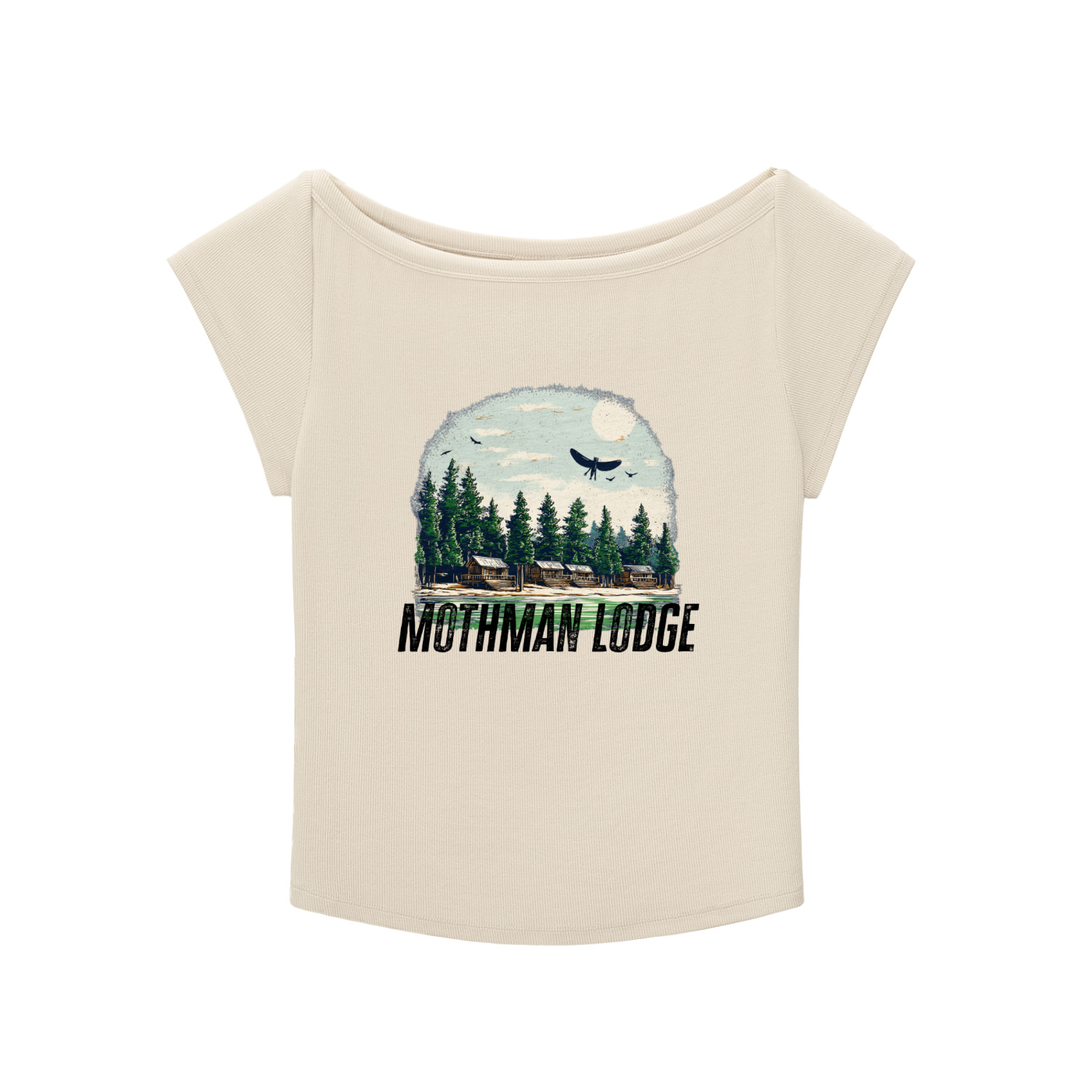 Mothman Summer Camp vintage Essential Wide Neck Baby T-shirt