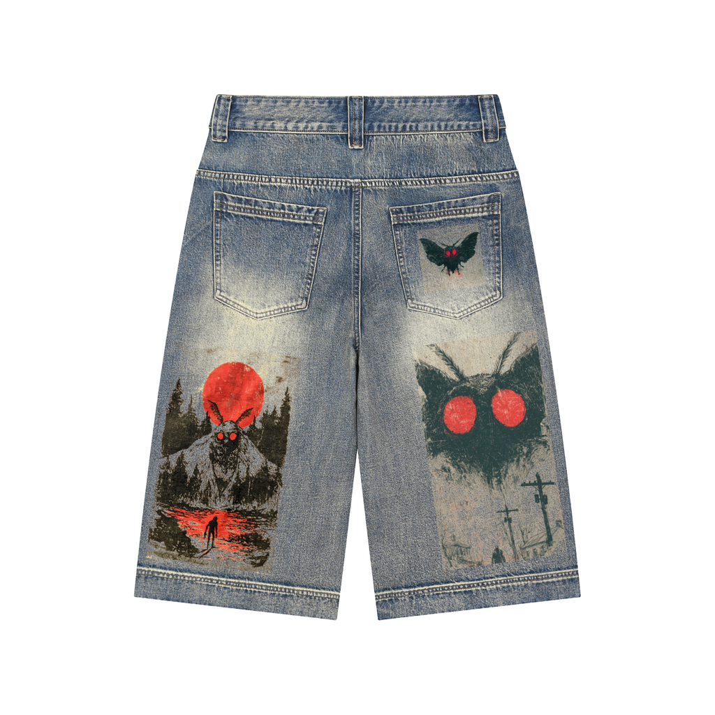 Vintage Wash Baggy Denim Shorts