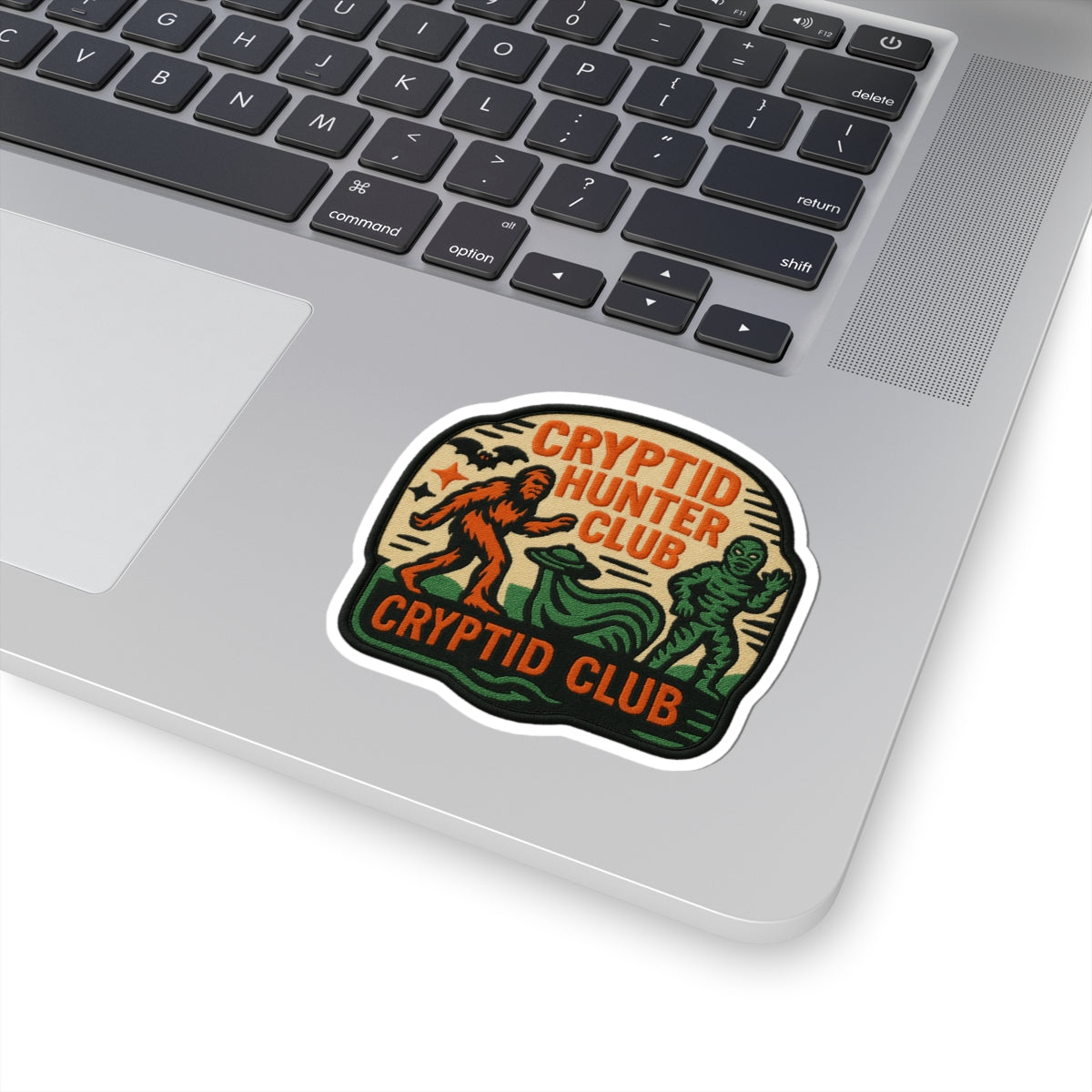 Cryptid Hunter Club Sticker — Sasquatch & Creature Hunting Kiss-Cut Sticker