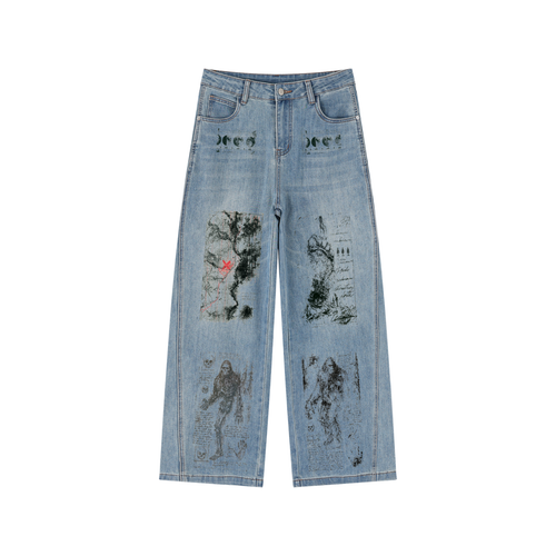 Women’s Vintage Wash High Rise Wide Leg Jeans - Killerspice