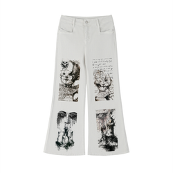 Women's Vintage Wash Flared Leg Jeans