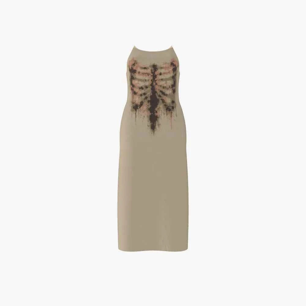 KXSPICE Death Spice Ribcage Jacquard Slip Dress