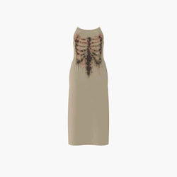 KXSPICE Death Spice Ribcage Jacquard Slip Dress