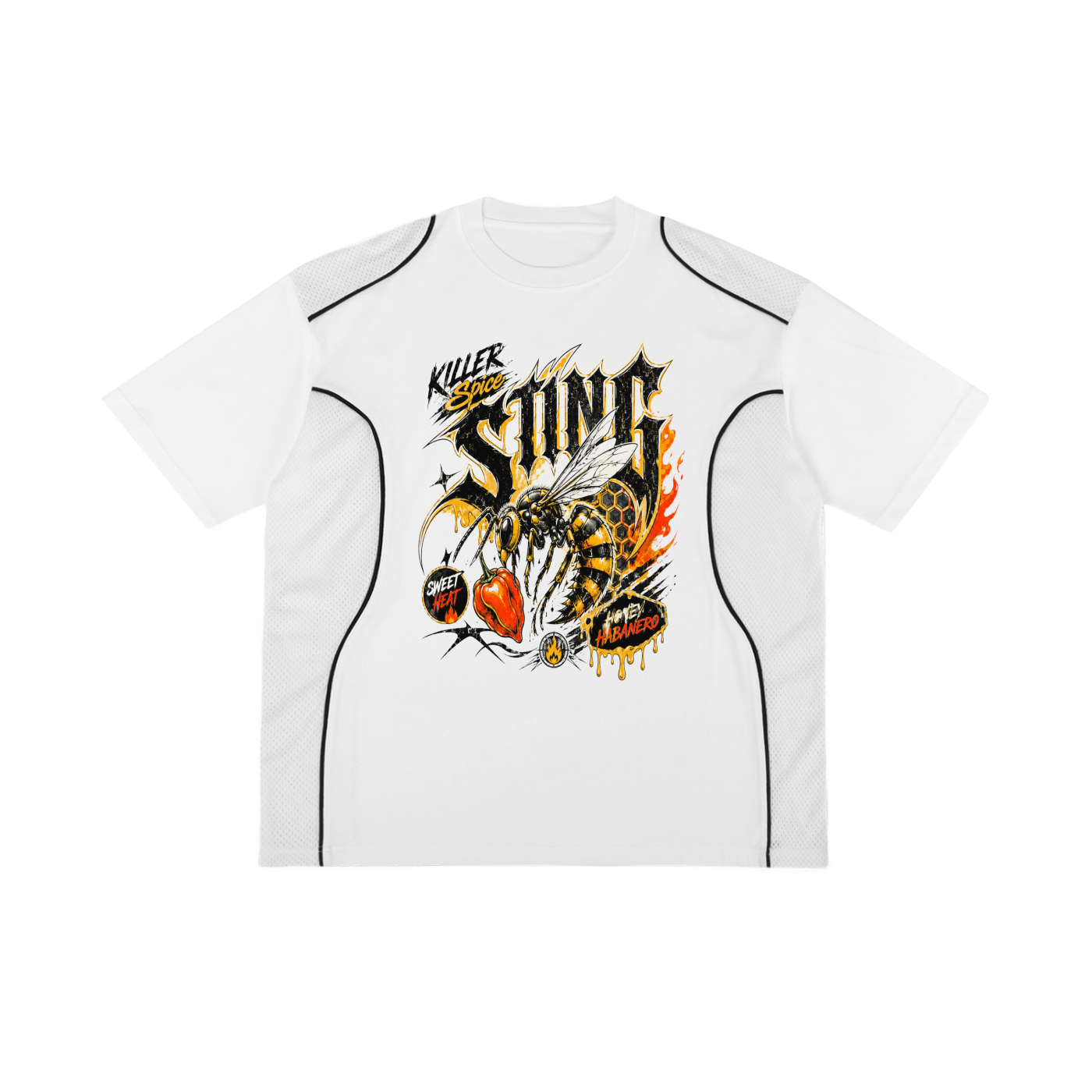 Contrast Piped Panel T-Shirt