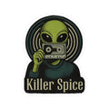 Killer Spice Alien Cassette Sticker Retro Sci‑Fi Kiss‑Cut Sticker