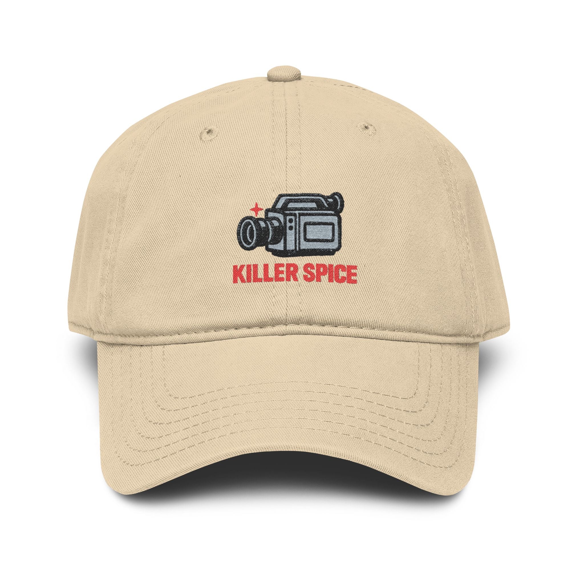 Vintage Camcorder Embroidered Cap - "Killer Spice" Retro Film Crew Hat