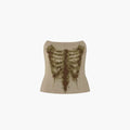 KXSPICE Death Spice Ribcage Jacquard Halter Top