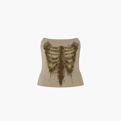 KXSPICE Death Spice Ribcage Jacquard Halter Top