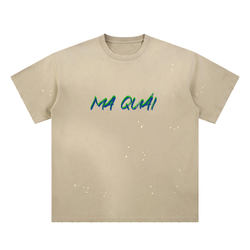 Hand-Frayed Sunfade Paint Splatter T-Shirt
