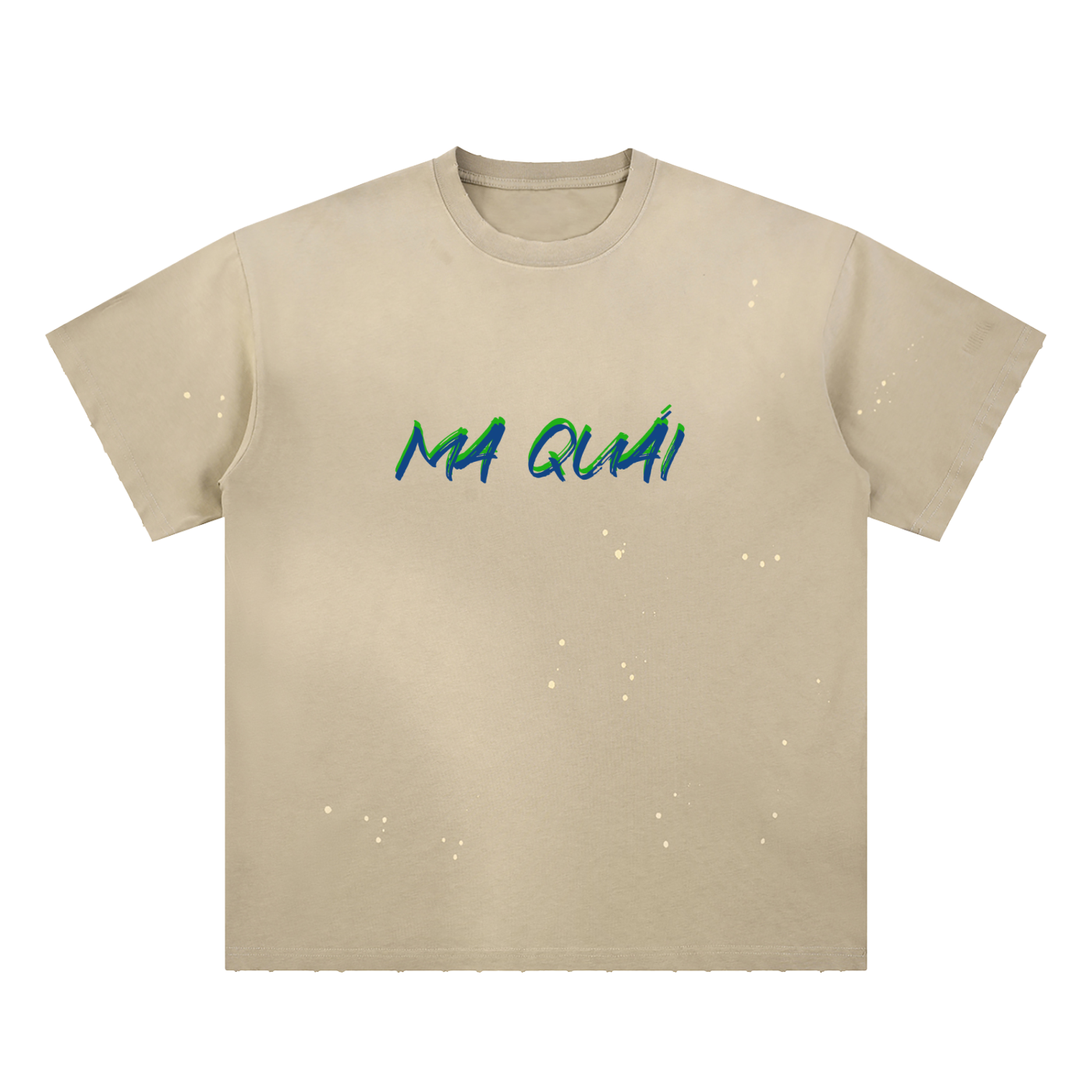 Hand-Frayed Sunfade Paint Splatter T-Shirt
