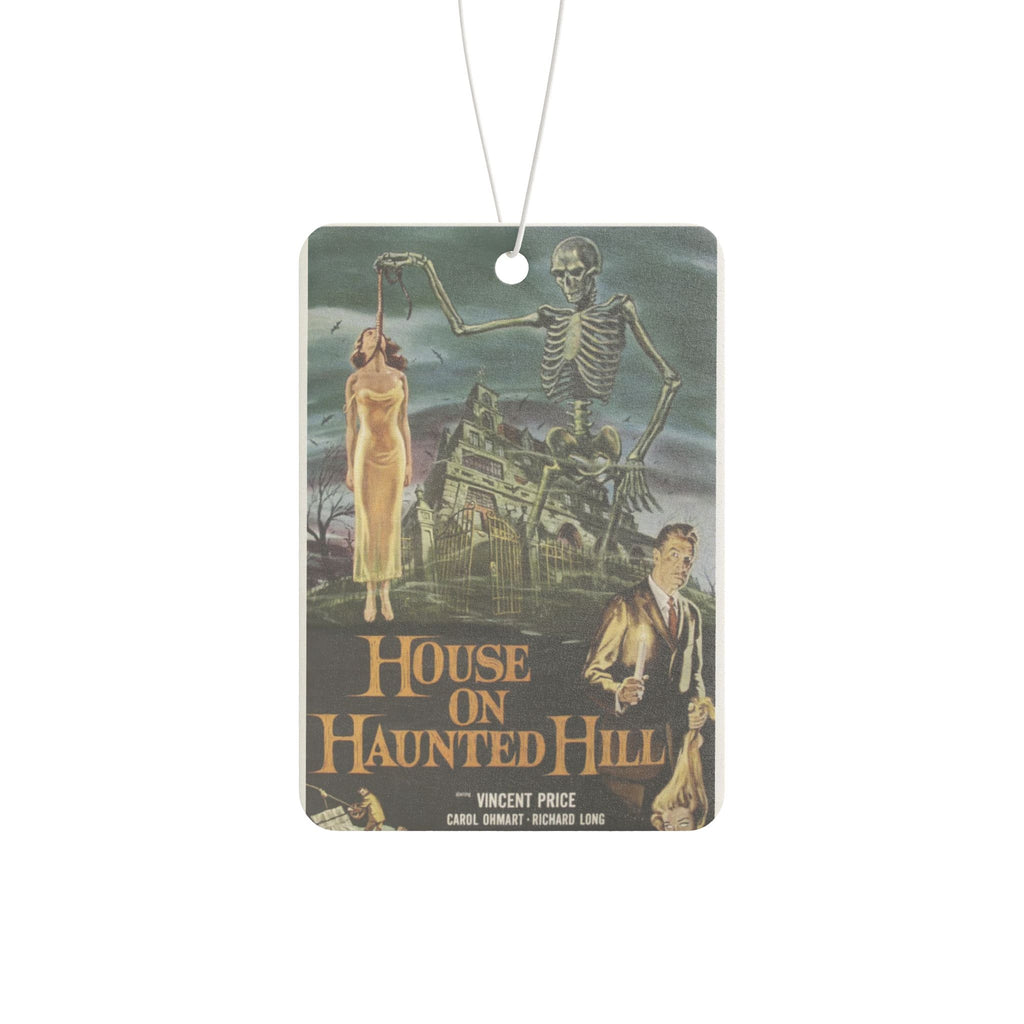 Haunted House Car Air Freshener — Vintage "House on Haunted Hill" Poster Scented Ornament