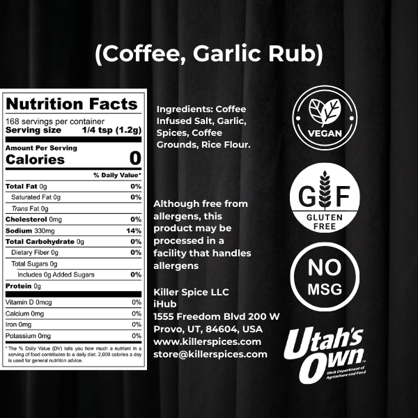 Beef Coffee Infused Garlic Rub