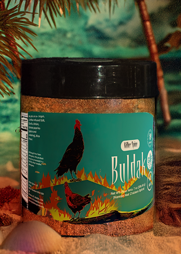 Buldak asesino (café infusionado, especias picantes coreanas para pollo)