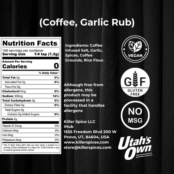 Beef Coffee Garlic Rub for Bold Flavor Enhancements - KillerspiceKiller SpiceKillerspice73185101782322 oz