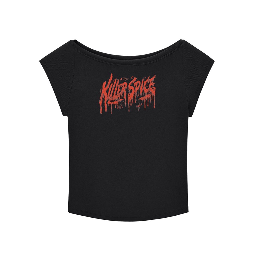 Bloodscript Wide Neck Tee - KillerspiceKiller SpiceKillerspiceBlack