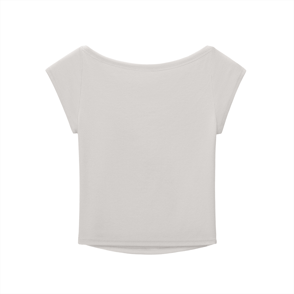 Bloodscript Wide Neck Tee - KillerspiceKiller SpiceKillerspiceLight Gray