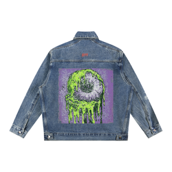 Vintage Wash Zip Up Denim Jacket