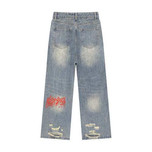 Distressed Camp Vintage Denim Jeans: Elevate Your Everyday Style