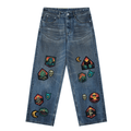 Creature Collection Baggy Patchwork Jeans - KillerspiceKiller SpiceKillerspice731851018318Denim Blue