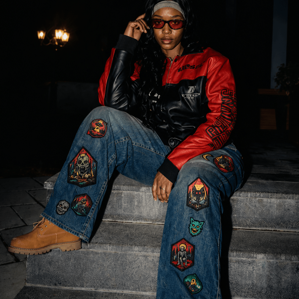Creature Collection Baggy Patchwork Jeans - KillerspiceKiller SpiceKillerspice731851018318Denim Blue