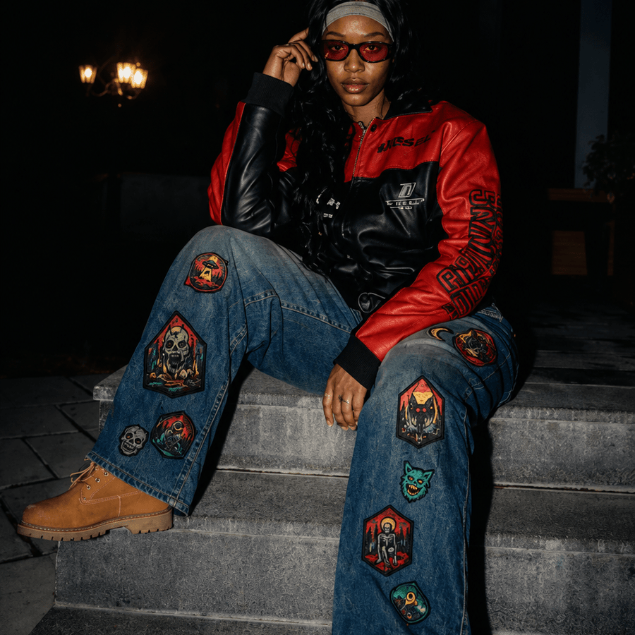 Creature Collection Baggy Patchwork Jeans