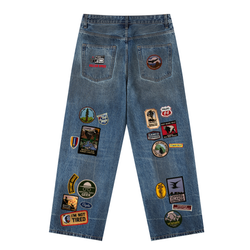 Vintage Wash Baggy Denim Jeans