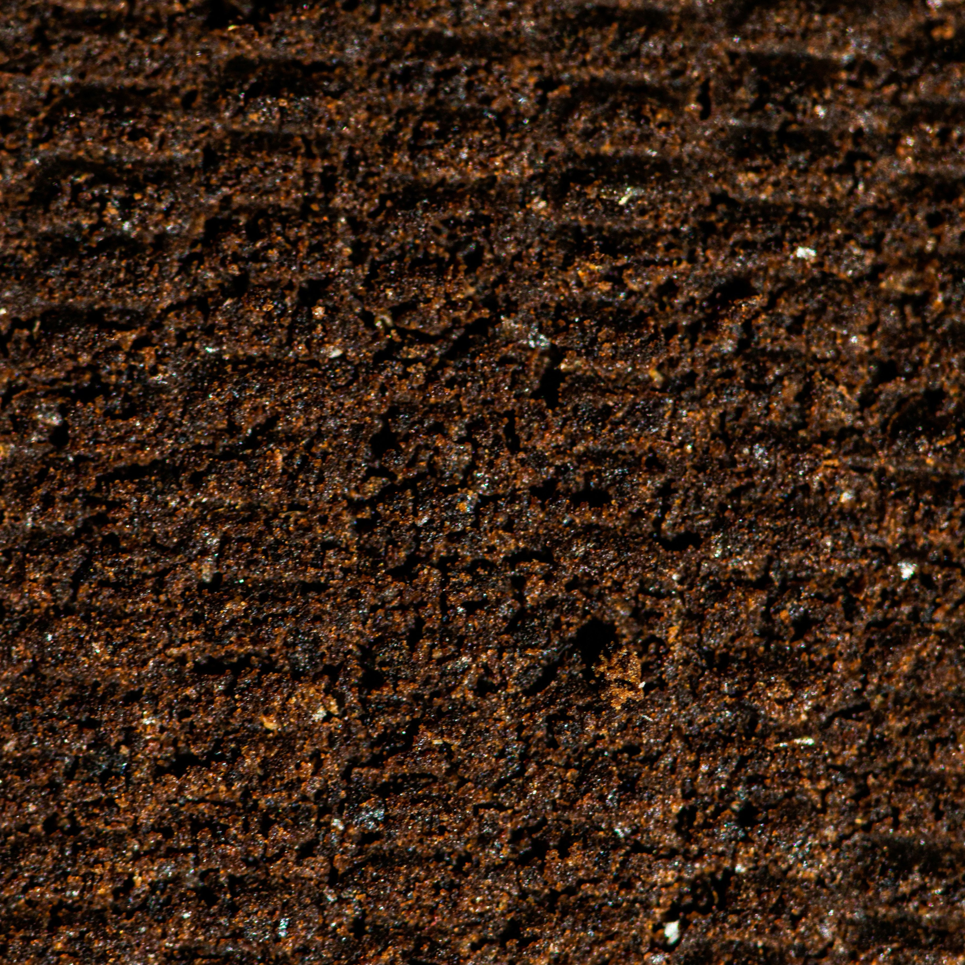Close-up of dark brown textured material