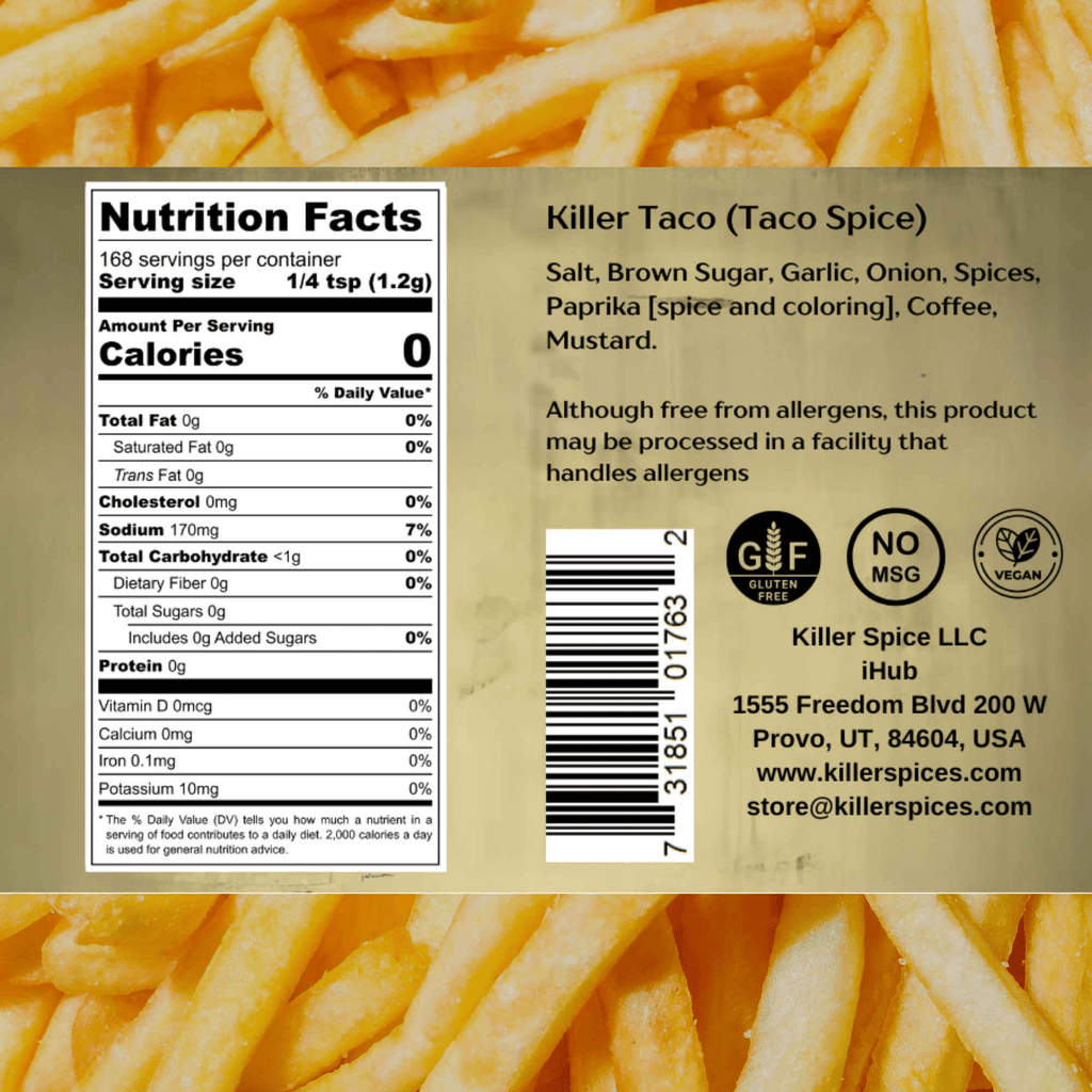 Taco Spice - The Ultimate Flavor Blend for Delicious Tacos - KillerspiceKiller SpiceKillerspice7318510176327 oz