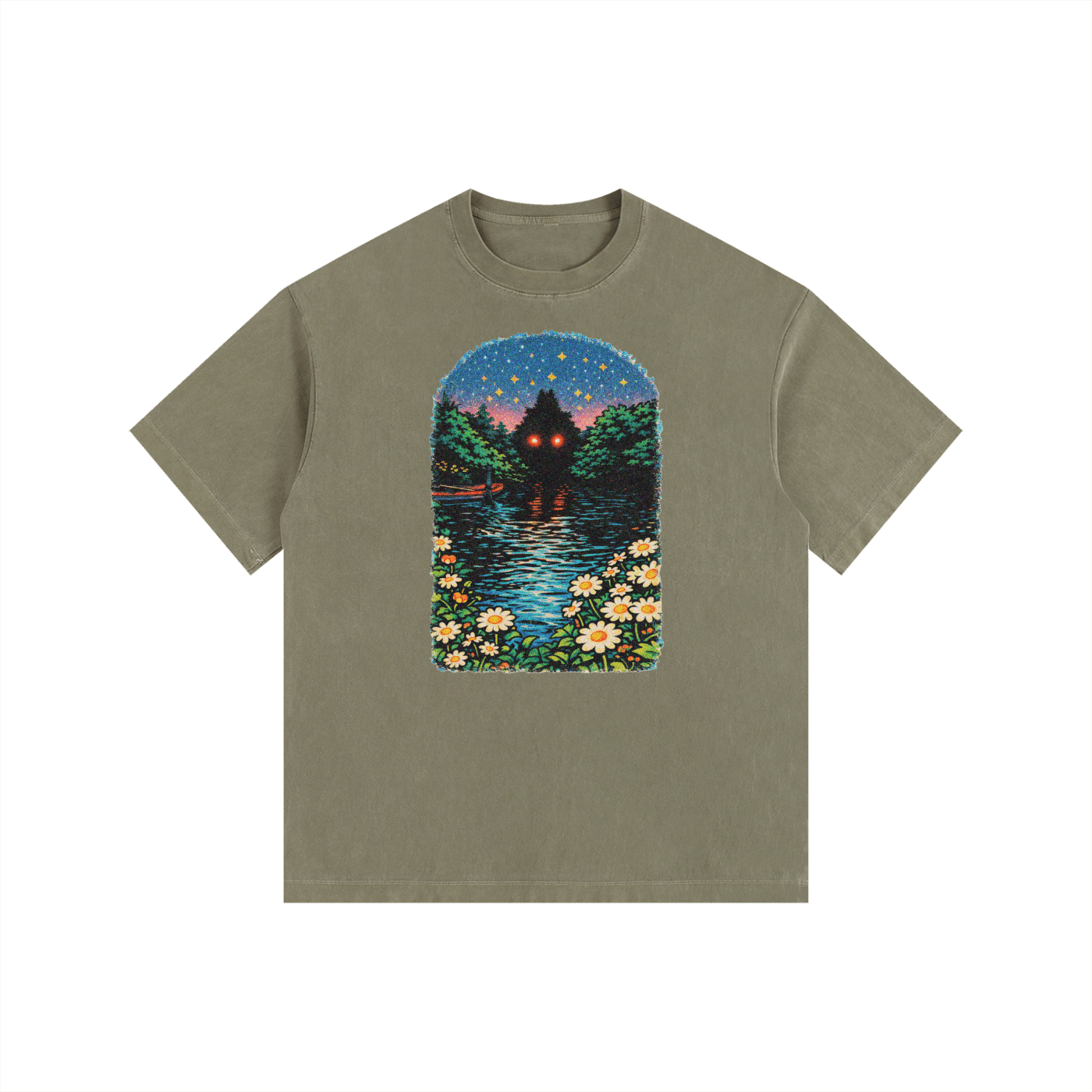 The Creature Collection | Vintage Washed Oversized Cotton T-Shirt Tiny tweak, huge improvement. - KillerspiceKiller SpiceKillerspiceArmy Green