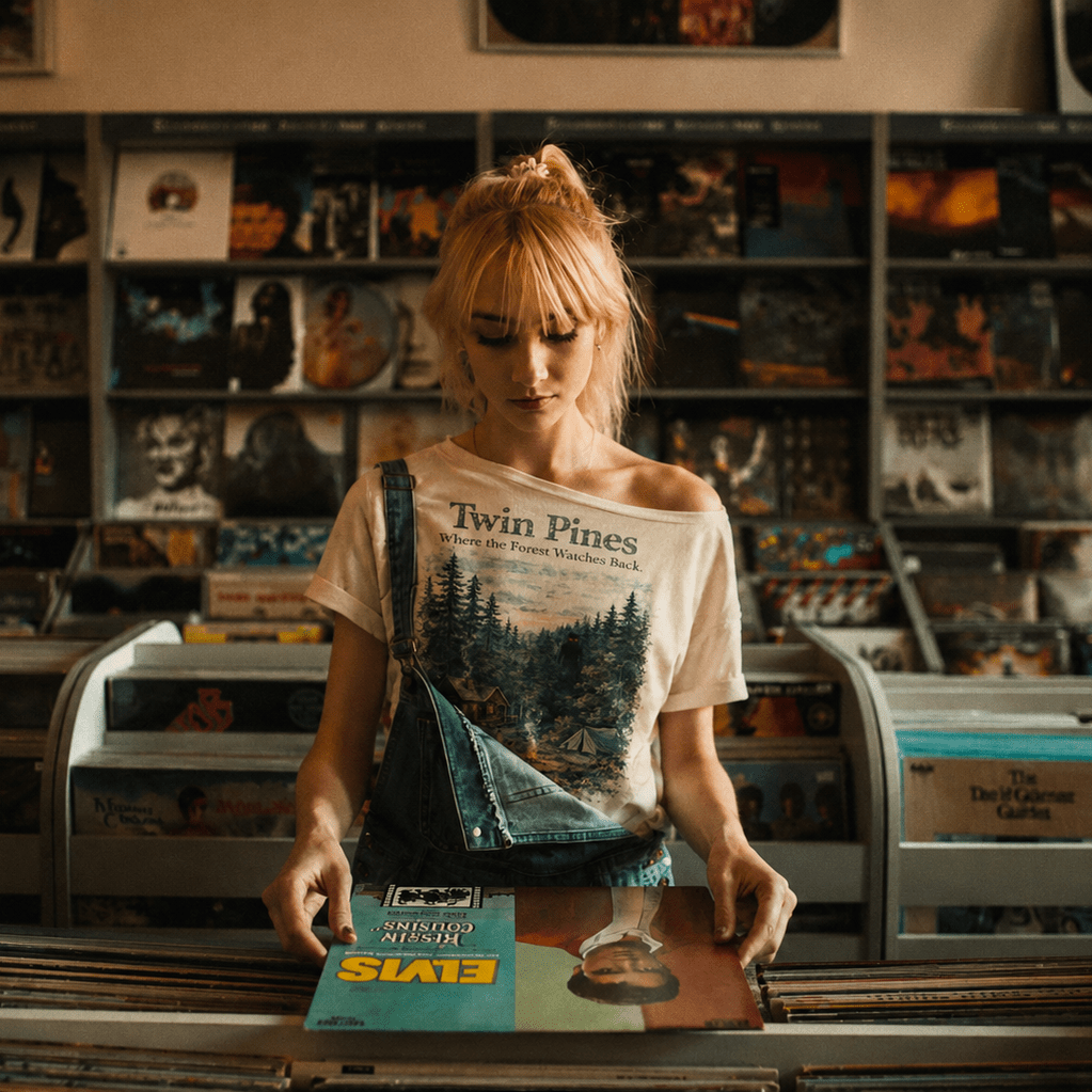 Twin Pines Wide Neck Baby Tee - KillerspiceKiller SpiceKillerspiceLight Apricot